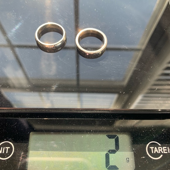 Sterling Stacking Ring Set Handstamped Hearts Topaz Amethyst Peridot Ban… - Picture 11 of 11